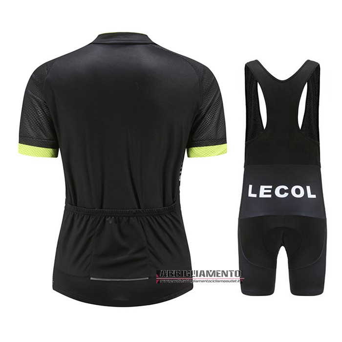 Abbigliamento Le Col 2021 Manica Corta e Pantaloncino Con Bretelle Nero Giallo - Clicca l'immagine per chiudere